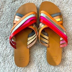 Colorful sandals. Size 7.5